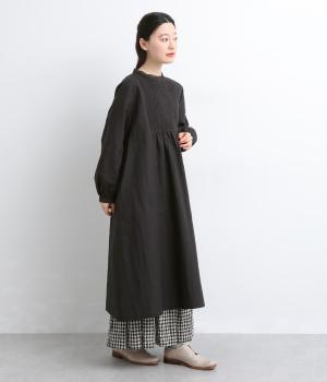 リネンレーシーワンピース(ブラック-F)