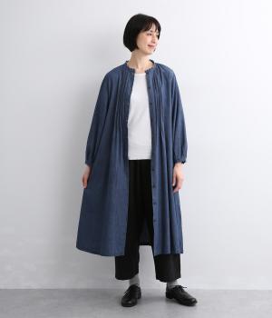 デニムスカラピンタックワンピース