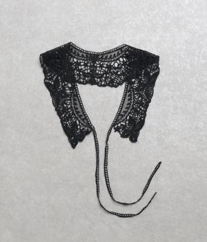 コットンレースティペット(ブラック-F)