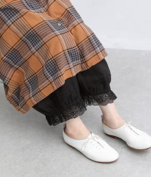 ビエラ裾ゴムレーシーぺチパンツ(ブラック-F)