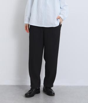 コットンリネン楊柳パンツ（ブラック・F）