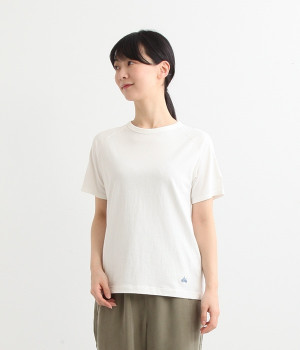 リサイクルコットンラグランT(半袖)(オフホワイト-L)