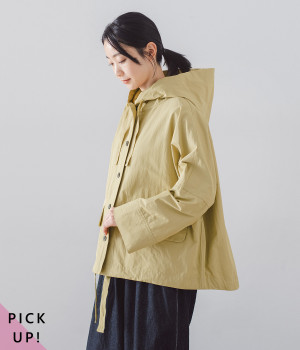 軽やかワイド ドルマンフーディブルゾン(ベージュ-ONESIZE)