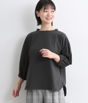 OE天竺ボトルネックバルーンスリーブプルオーバー(スミクロ-ONESIZE)