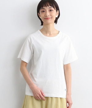 リサイクルコットンラグラン半袖TEE(オフホワイト-M)
