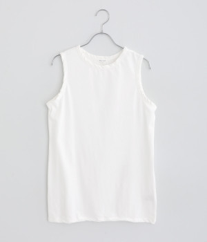 リサイクルコットン天竺ねじれタンク(オフホワイト-L)