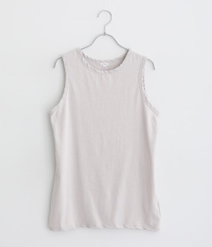 リサイクルコットン天竺ねじれタンク(ペールグレー-L)