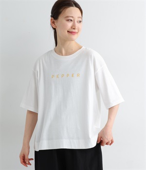 ラフィ天竺グッドモーニングプリントTシャツ(オフホワイト-ONESIZE)