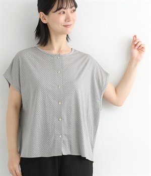 ドットプリント2wayプルオーバー(グレー-ONESIZE)