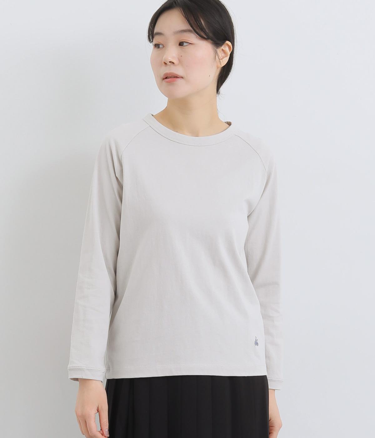 リサイクルコットン天竺ラグランTEE(長袖)(オイスター-M)