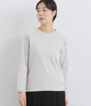リサイクルコットン天竺ラグランTEE(長袖)(オイスター-M)