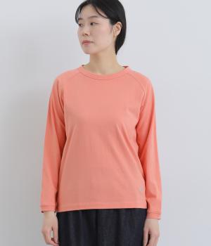 リサイクルコットン天竺ラグランTEE(長袖)(フラミンゴ-L)