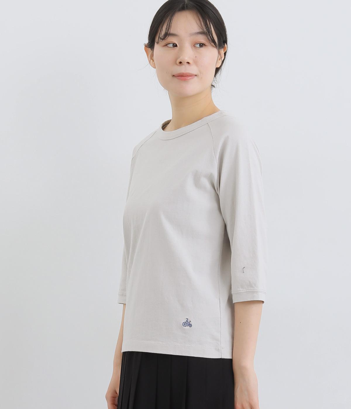 リサイクルコットン天竺ラグランTEE(7分袖)(オイスター-M)