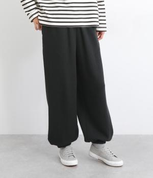 リバイバルハニカム裾ゴムジョガーパンツ(ブラック-F)