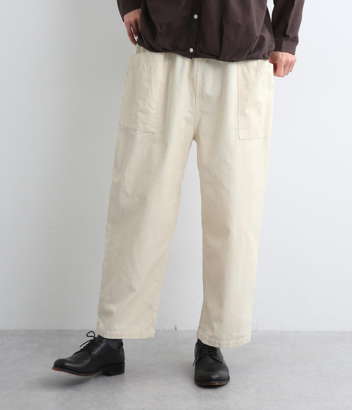 太コーデュロイサイドポケットガーデンパンツ(アイボリー-F)