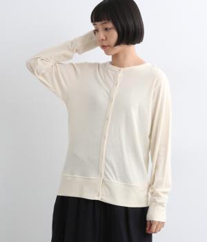 ガーゼ天竺カーディガン(アイボリー-ONESIZE)