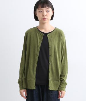 ガーゼ天竺カーディガン(トップオリーブ-ONESIZE)