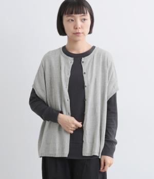 ドットジャカード ドロップ2wayベスト(杢グレー-F)