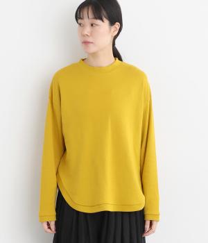 スーピマコットン接結ラウンドヘムプルオーバー(マスタード-F)