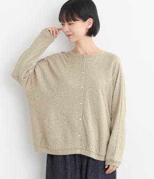 スーピマコットン接結2wayドルマンカーディガン(トップベージュ-F)
