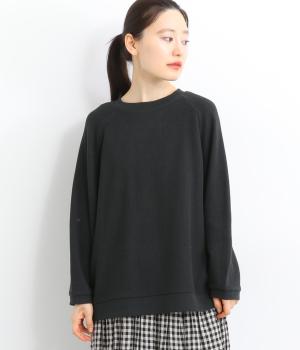 リバイバルハニカムラグランワイド8分袖プルオーバー(ブラック-F)