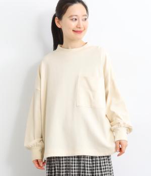 天竺RIB使いラウンドヘムプルオーバー(キナリ-F)