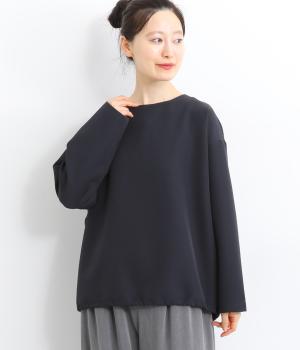 前後差ワイドプルオーバー（裾ドロ―コード）(ネイビー-F)