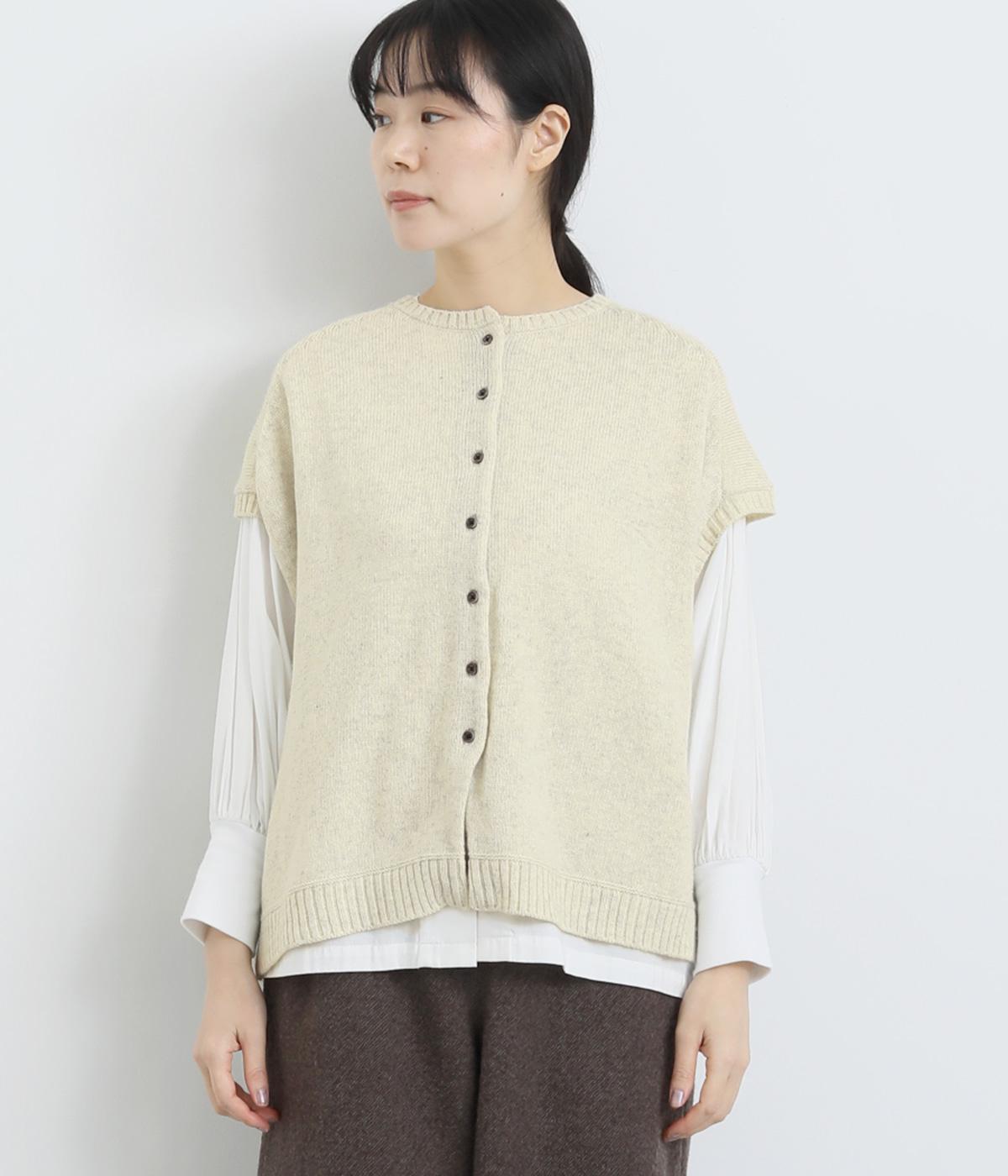 ラムナイロン 切替ワイド2wayベスト(オートミール-F)