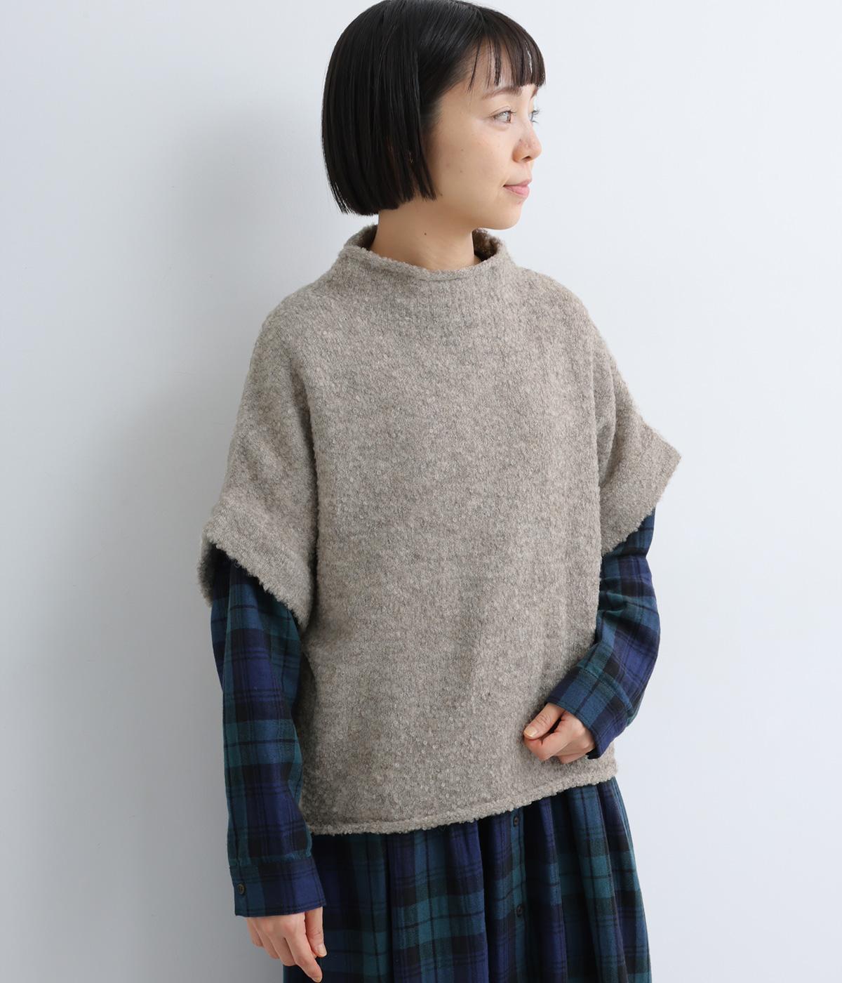ブークレ ヤッコプルオーバーベスト(モカ-F)