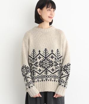 カラーネップ ジャカードプルオーバー(オフホワイト-F)