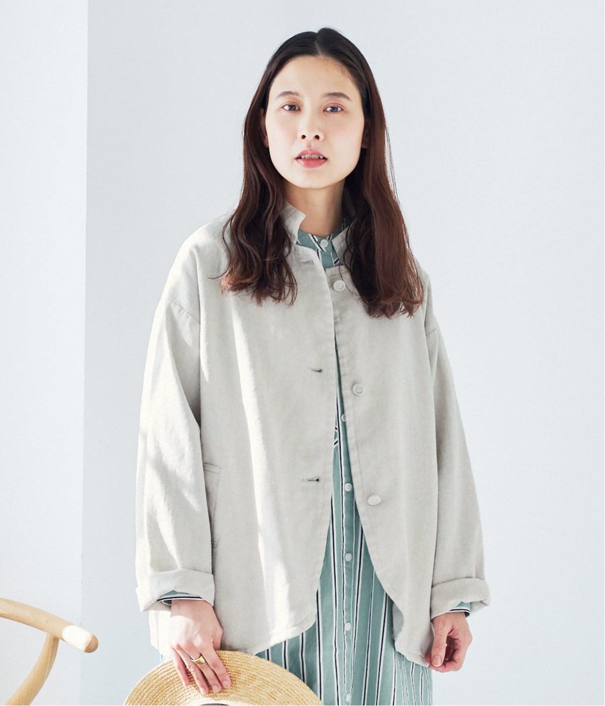 リネンコットン綾織り襟2wayジャケット｜Bliss bunch（ブリスバンチ