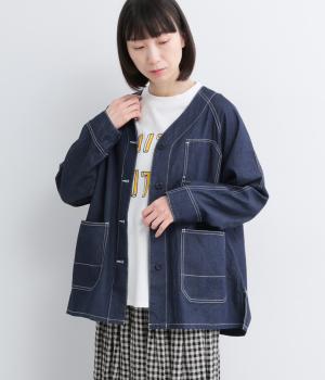 ライトオンスコットンリネンデニムカバーオール