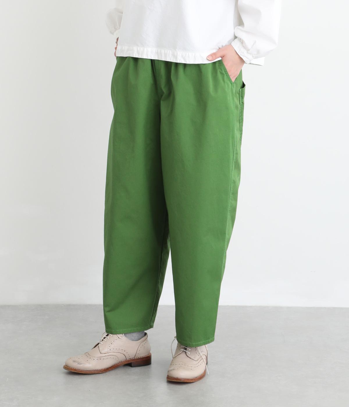 コットンツイルバックポケットマオパンツ(グリーン-F)