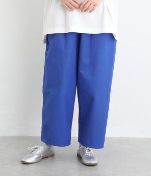 コットンツイルバックポケットマオパンツ(ブルー-F)