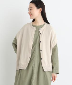 コットンニット2wayサイドオープンベスト