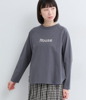 OE天竺ハローCATプリントラグランラウンドヘムロンT