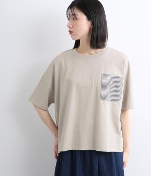 コットンシアサッカー天竺BIGポケットワイドTEE