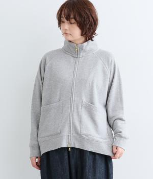 裏毛前後差ラグランZIPジャケット（トップグレー・F）