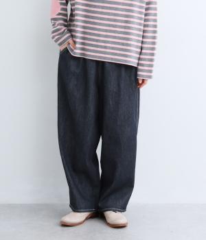 コットンリネンデニムマオパンツ（ダークインディゴ・F）