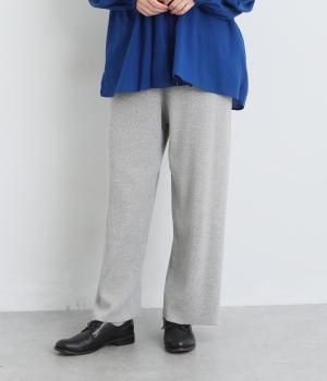 コットンミラノリブストレートパンツ（トップグレー・F）