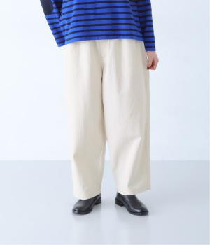 コットンリネンデニム足長パンツ（キナリヘリンボーン・F）