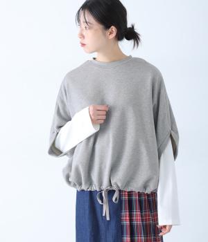 裏毛ドルマンワイドベスト（トップグレー・F）