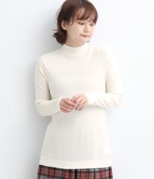 ハイネック長袖Tシャツ（ホワイト・F）