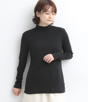 ハイネック長袖Tシャツ（ブラック・F）