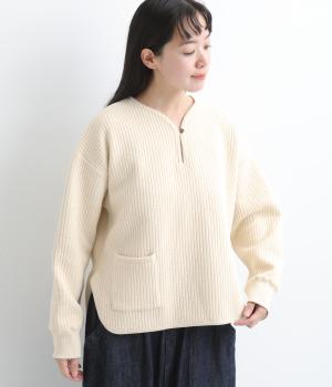 キーネックプルオーバー（アイボリー・F）
