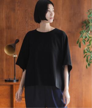 シルケットポンチドルマンカットソー(ブラック-F)