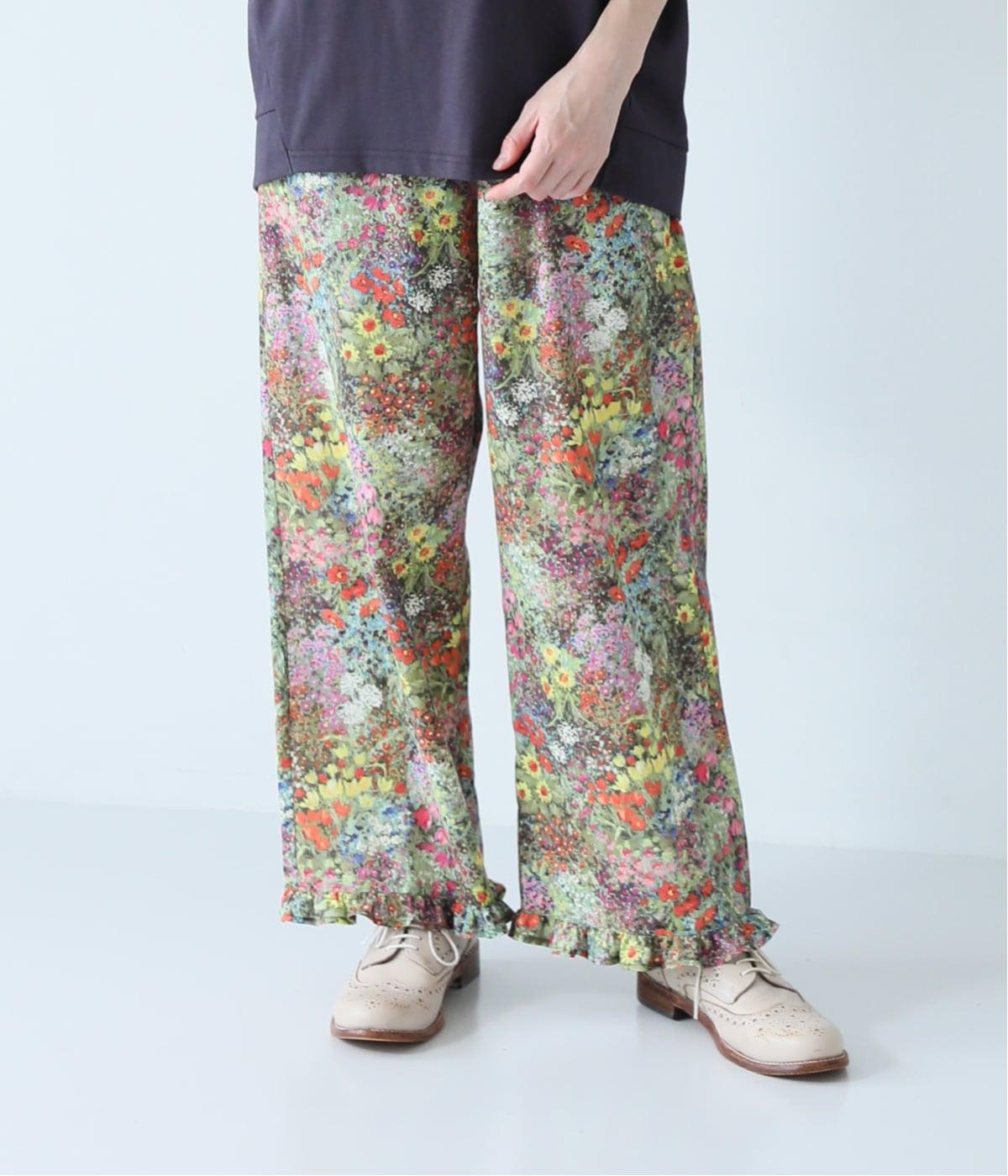 コットン総柄ワイドパンツ(マルチ-F)