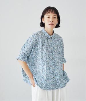コットン花柄ブラウス