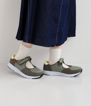 軽量スニーカー(グレー-L)