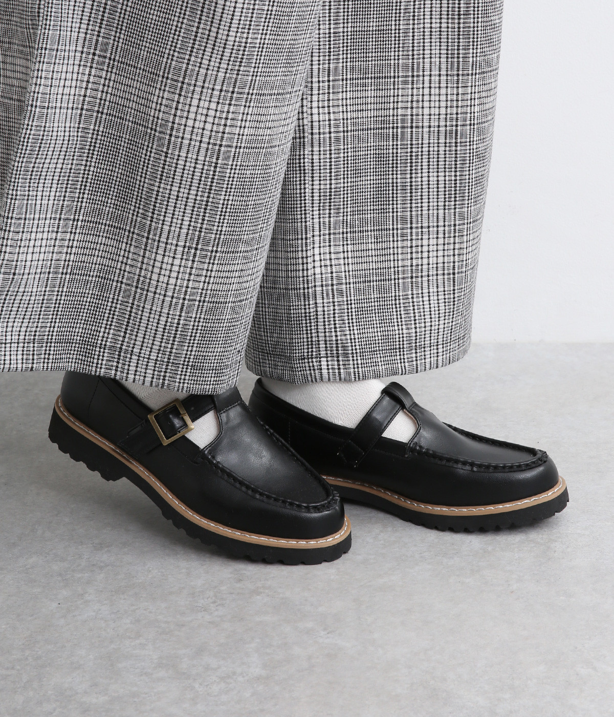 ブラックソール　モカベルト(ブラック-M)